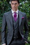 Grauer Hochzeitsanzug Fil a Fil aus reiner Wolle Modell 2103 Mario Moyano