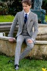 Prince of Wales grey with blue check wedding suit 1804 Mario Moyano