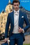 Jaquette de mariage bleu en pure laine mohair modèle 2393 Mario Moyano