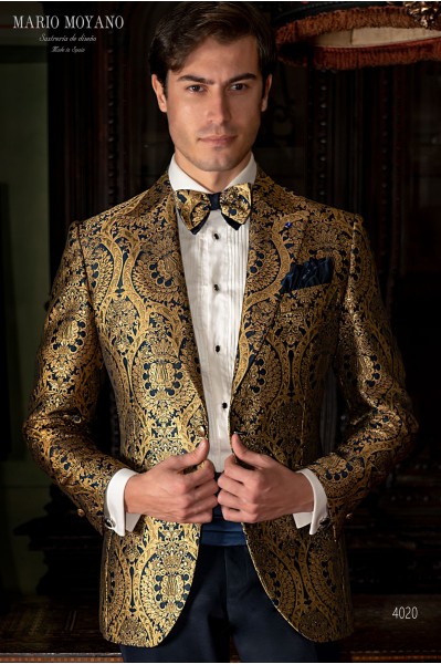 Blue party blazer in gold...