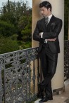 Bespoke black groom suit with modern slim fit 1167 Mario Moyano