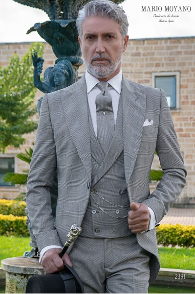 Grey prince of Wales wedding morning suit 2391 Mario Moyano