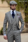 Grey prince of Wales check wedding morning suit 1202 Mario Moyano