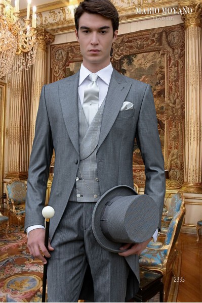 Bespoke grey wedding morning suit model 2333 Mario Moyano