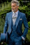 Tailormade royal blue wedding morning suit model 1692 Mario Moyano