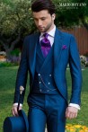Blauer Hochzeits Cutaway aus reiner Wolle Modell 2115 Mario Moyano