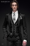 Tailor made black rock groom suit model 1673 Mario Moyano