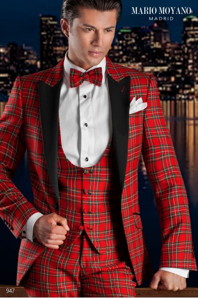 "Exklusive Eleganz: Maßgeschneiderter Tartan Royal Stewart Anzug"