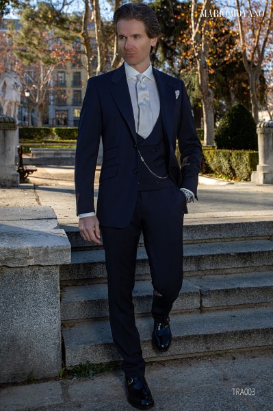 Classic blue groom's suit TRA003 Mario Moyano