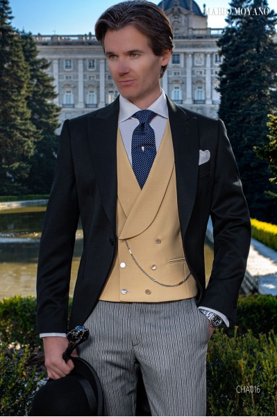 Black morning suit made to measure luxury wedding CHA016 Mario Moyano