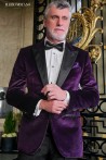 Party Blazer en velours violet BLZ011 Mario Moyano